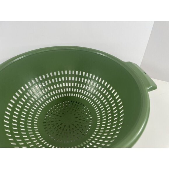 Vintage Villaware Avocado Green Colander Unbreakable Strainer Federal Housewares - Picture 5 of 11